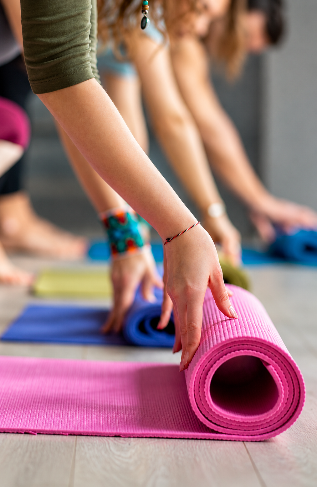 Children participating in yoga classes