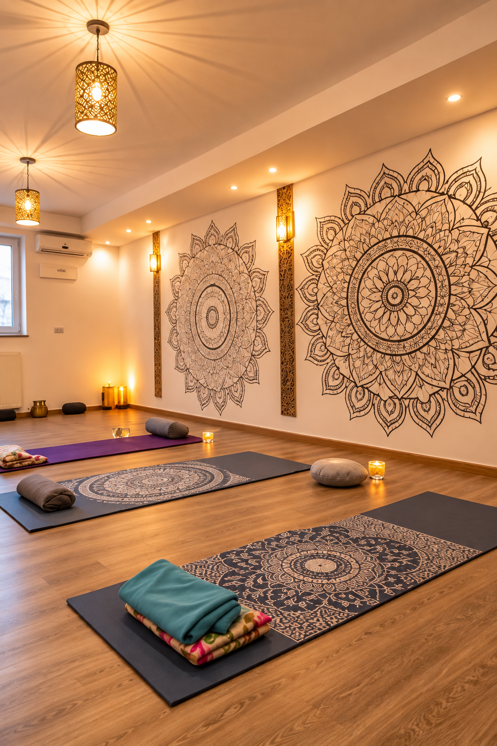 Pranayama and breathing techniques practice space