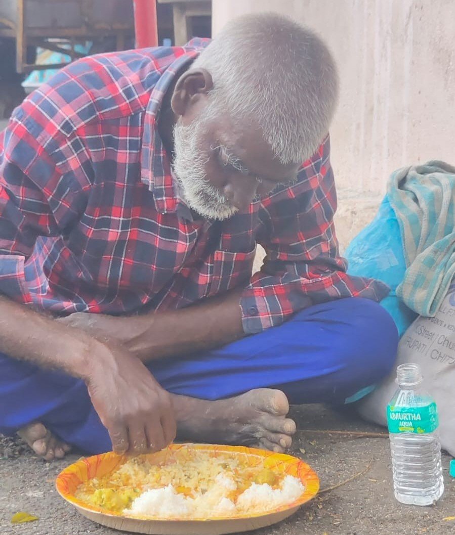 Food preparation for Annadanam service